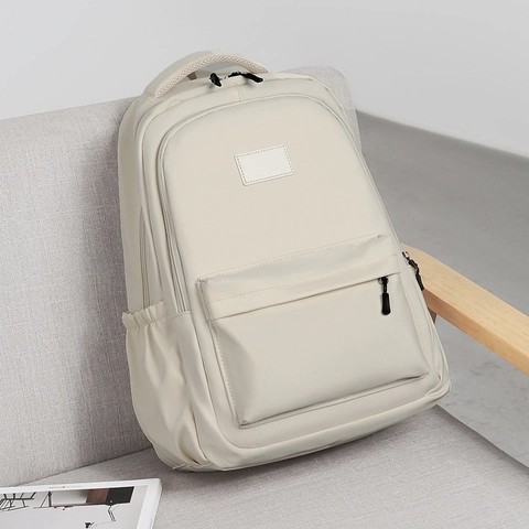 Mochila Casual Minimalista De Gran Capacidad Nylon Repelente Al Agua Bolsa Escolar Con Compartimento Para Portátil Para Estudiantes