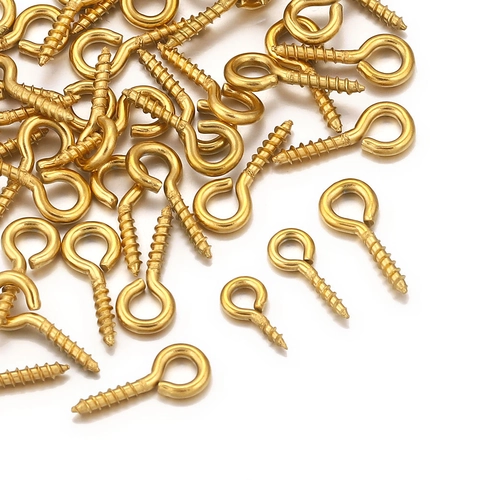 Tornillos De Ojo De Acero Inoxidable Para Hacer Joyas Conectores DIY Para Collares Y Llaveros Accesorios