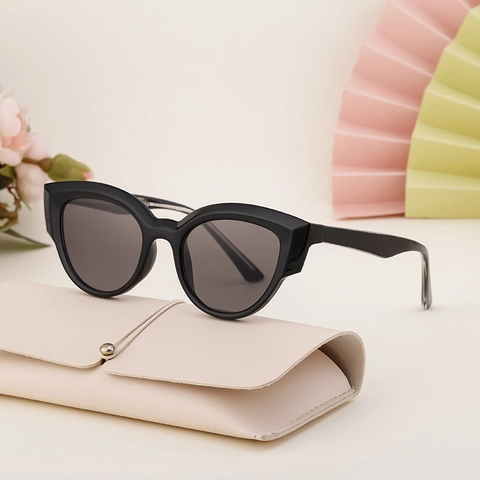 Cat-Eye-Sonnenbrille Damen UV400 Schutz Mode Retro Kunststoffrahmen PC-Gläser Leicht Schick Trendig Brillen Outdoor