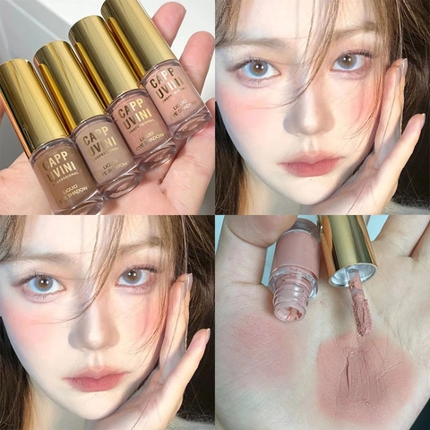 Liquid Eye Shadow Matte Shimmer Glitter High Pigment Earth Tone Long Lasting Smooth Waterproof Beauty Eye Makeup