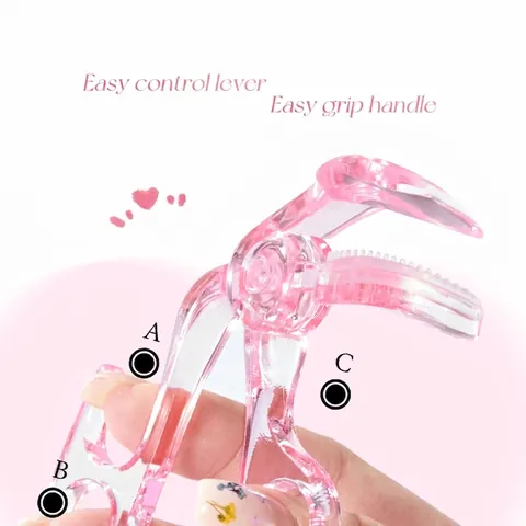 Rimless Eyelash Curler With Comb Teeth Portable Mini Lashes Curler Silicone Pad For Long Lasting Curling Makeup Tools