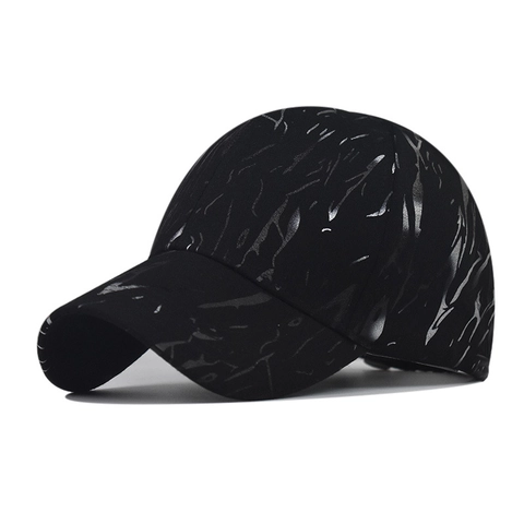 Berretto Baseball Stampa Astratta Cotone Texture Argento Metallico Regolabile Streetwear Cappello Sole Aperto Uomo Donna