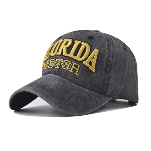 Baseball Cap Washed Cotton 3D Embroidery Florida Motor Since 1985 Vintage Distressed Retro Outdoor Hat Men Women