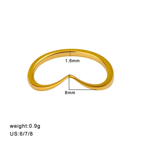 Bague Minimaliste En Acier Inoxydable Or Chevron En Forme De V Coeur Pour Femmes Bijoux Géométriques Haute Qualité Anneau Cadeau Couleur Inaltérable
