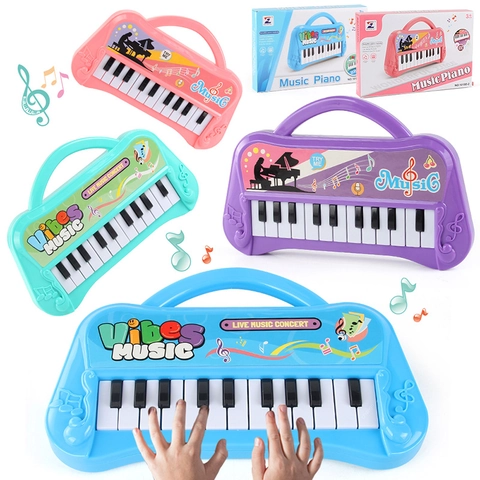 Kids Portable Electronic Piano Toy Musical Enlightenment Early Learning Educational Musical Instrument Handheld Piano Toy Gift