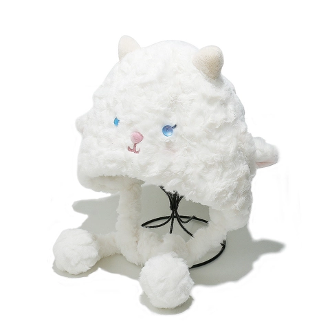 Schattige Cartoon Dier Pluche Oorklep Hoed Kunstbont Winter Warm Winddicht Verdikte Aviator Pet Voor Dames