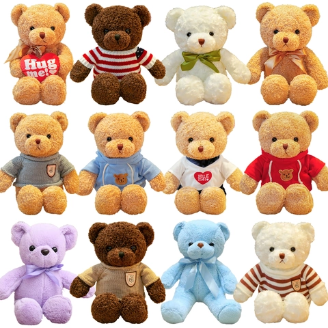 Teddy Bear Plush Toy Soft Stuffed Animal Wearing Hoodie Or Graduation Cap Cute Birthday Gift For Kids And Students