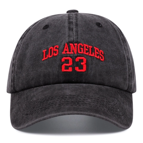 Casquette De Baseball En Coton Lavé Distressed Brodé Los Angeles Chapeau De Soleil Réglable Streetwear Vintage Hommes Femmes