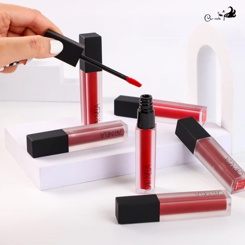 Fango Per Labbra Opaco Velluto Lunga Durata Texture Raso Glassa Per Labbra Impermeabile Per Trucco Professionale Non Seccante