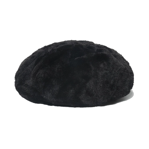 Boina De Piel De Conejo Artificial Para Mujer Peluche Cálida Invierno Otoño Color Sólido Casual Moda Sombrero Pintor