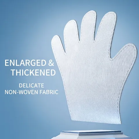 Pet Cleaning Gloves Waterless Disposable Non-Woven Fabric Deodorizing Thickened For Cats Dogs Lavender Scented Grooming