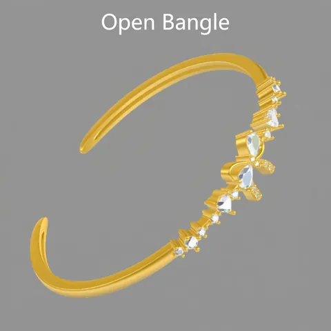 Strik Zirkoon Open Armband En Ring Voor Dames 18K Verguld Koper Elegante Mode-Sieraden