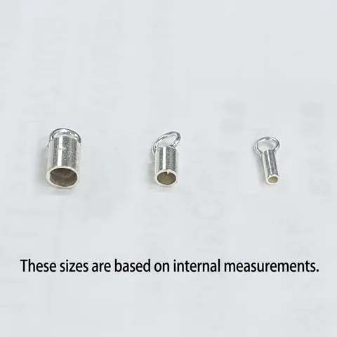 925 Sterling Silver Cord End Caps Bell Shaped Jewelry Finding Connector For Necklace Bracelet Making DIY Accessory