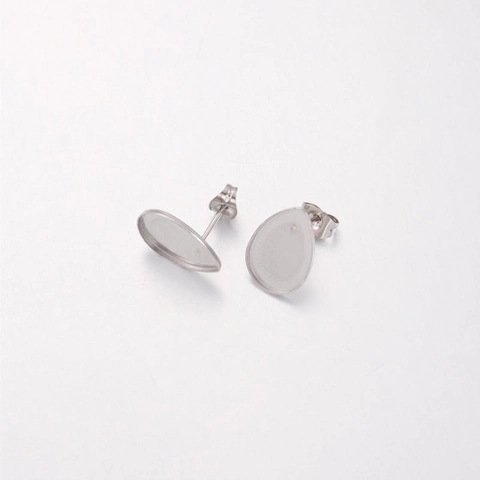 Base De Pendientes De Gota De Acero Inoxidable Para Creación De Joyas DIY