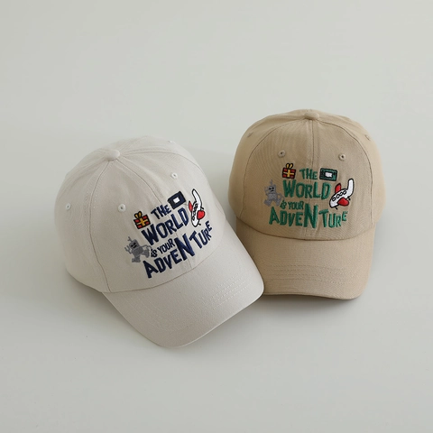 Berretto Da Baseball In Cotone Ricamato Per Bambini Tema Avventura Protezione Solare Cappello Regolabile Ragazzi Ragazze