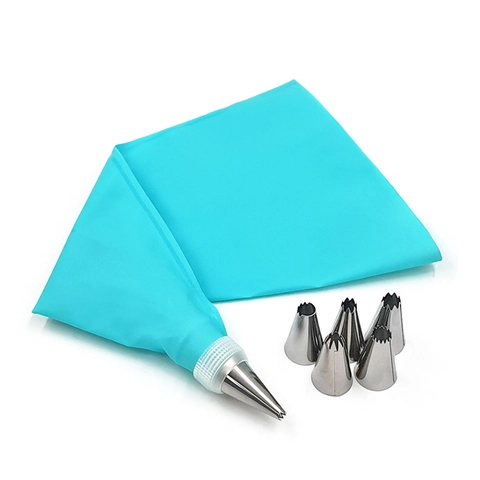 Stainless Steel Cake Piping Nozzles 8 Piece Set Pastry Bag Converter Baking Tools For Kitchen Baking Decorating