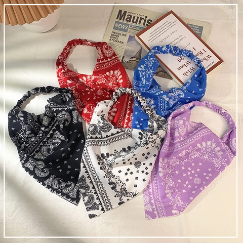 Fascia Bandana Con Stampa Paisley Foulard Elastico Per Capelli Retro Boho Turbante Triangolare In Tessuto Morbido Per Donne