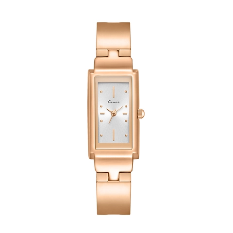 Orologio Al Quarzo Da Donna Elegante Quadrante Rettangolare Effetto Sole Cinturino In Lega Metallica Analogico Impermeabile