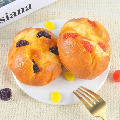 Realistic Artificial Bread Model PU Muffin Simulation Cake Dessert Magnetic Fridge Sticker Kitchen Photography Props Home Decor