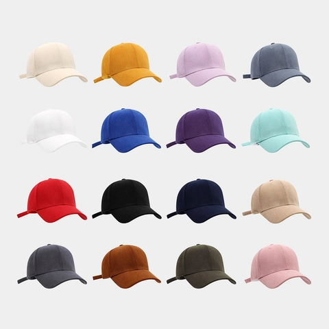 Corduroy Baseball Cap Vintage Solid Color Adjustable Strap Curved Brim Casual Retro Hat For Men Women