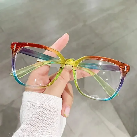 Occhiali Quadrati Oversize Anti Luce Blu Montatura In PC Leggeri Occhiali Da Computer Per Uomo E Donna