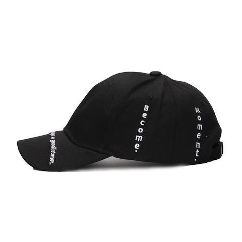Cotton Baseball Cap Embroidered Lettering Adjustable Sun Protection Casual Outdoor Hip Hop Hat For Men Women