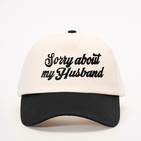 Gorra De Béisbol Color En Contraste Bordado Patrón Letras Ajustable Poliéster Gorro Casual Para Exterior