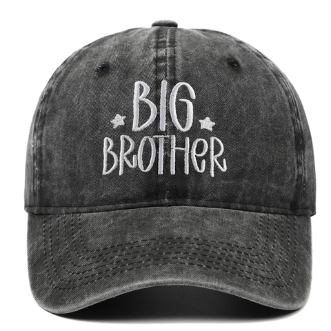 Berretto Da Baseball Cotone Lavato Vintage Ricamo Big Brother Stella Retro Regolabile Dad Hat Unisex