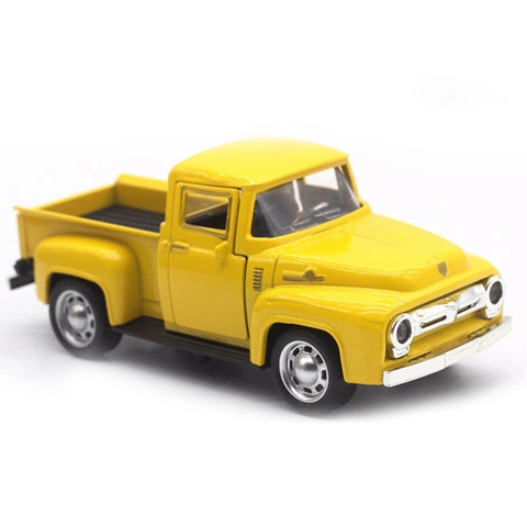 1:32 Modellino Di Pick-Up Vintage In Lega Giocattolo Classico Retrò Auto A Frizione Con Porte Apribili Per Bambini Collezionisti
