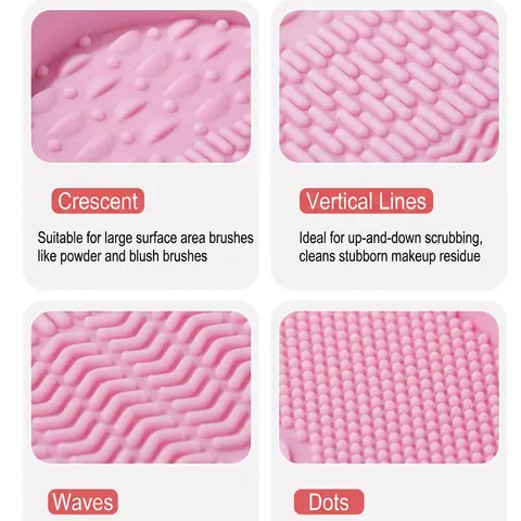 Silicone Makeup Brush Cleaning Bowl Foldable Portable Scrubber Mat For Cosmetic Sponges Beauty Eggs Multi Textured