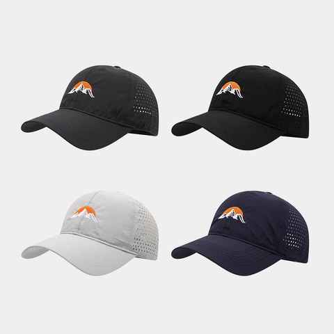 Atmungsaktive Baseballkappe Polyester Laserperforiert Bergstickerei Outdoor Sonnenhut Für Herren Und Damen