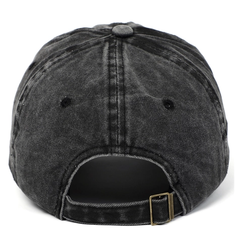 Washed Cotton Baseball Cap Vintage Retro Distressed Denim Hut Mit Wellenstickerei Verstellbar Für Herren Damen