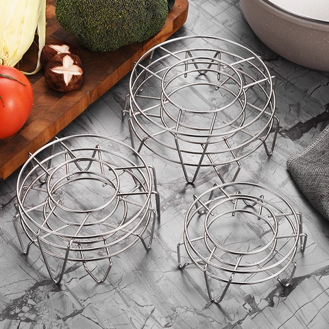Support À Vapeur Rond En Acier Inoxydable Trépied Support De Casserole Grilles De Refroidissement Dessous De Plat Pour Cuisine