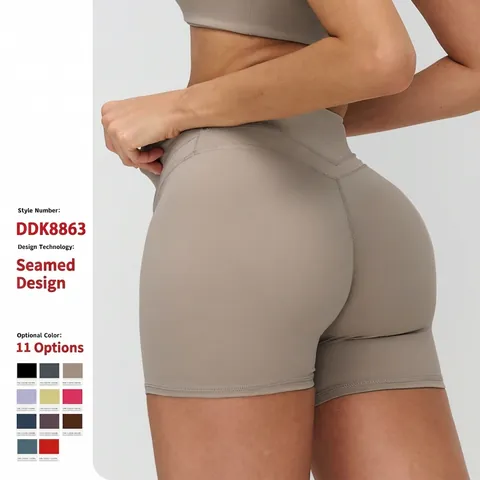Pantaloncini Yoga Da Donna Vita Alta Sollevamento Glutei Controllo Pancia Allenamento Fitness Corsa Elastico