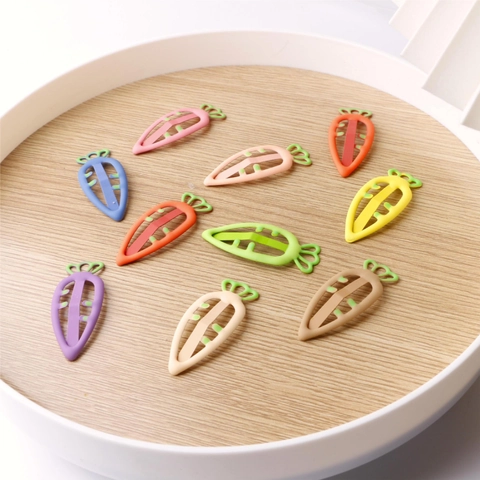 Sweet Carrot Hair Clips BB Clips Candy Color Metal Plastic Fruit Shape For Girls Kids Women Hair Accessories