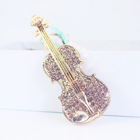 Squisito Portachiavi A Forma Di Violino Intarsiato Con Strass Lega Di Zinco Strumento Musicale Ciondolo Da Borsa Regalo Creativo Per Donne