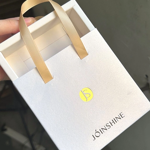 Elegant Jewelry Drawer Gift Box Paper Packaging With Satin Ribbon Handle For Necklace Bracelet Earrings Hand Carried