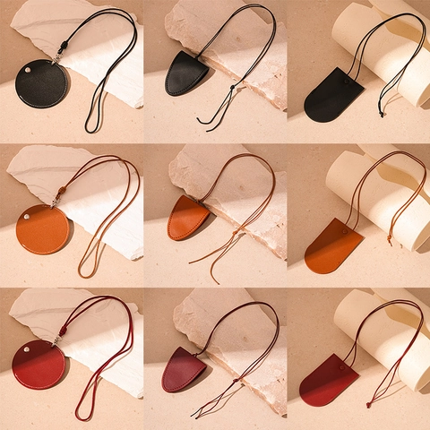 Pochette Per Collana Con Ciondolo Retrò In Pelle PU Cuore Per Donna Catena Per Maglione In Corda Intrecciata Lunga Di Nicchia