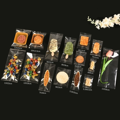 Transparente Lebensmittelverpackungsbeutel Lebensmittelechter Kunststoff Heißsiegelbar Klar Für Kekse Süßigkeiten Snack Aufbewahrung