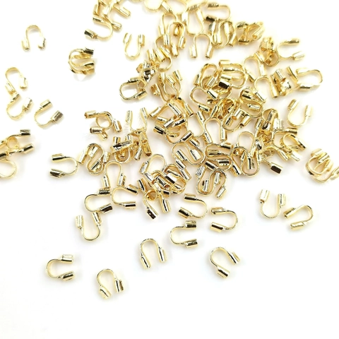 Protectores De Alambre En Forma De U Cierres De Herradura De Cobre Chapado En Oro De 14K Para Creación De Joyas DIY