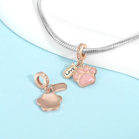 Cute Cat Charms Beads DIY Jewelry Making Copper Enamel Zircon Animal Theme Fashion Accessories For Women