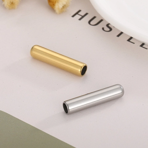 Terminales De Acero Inoxidable Para Hacer Joyas DIY Conectores De Metal Cilíndricos Pulidos Para Pulseras Collares Accesorios