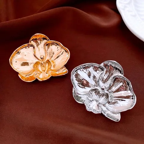 Élégante Broche Orchidée En Alliage Pour Femmes Accessoire De Costume Floral Réaliste Bijoux De Mode Minimaliste