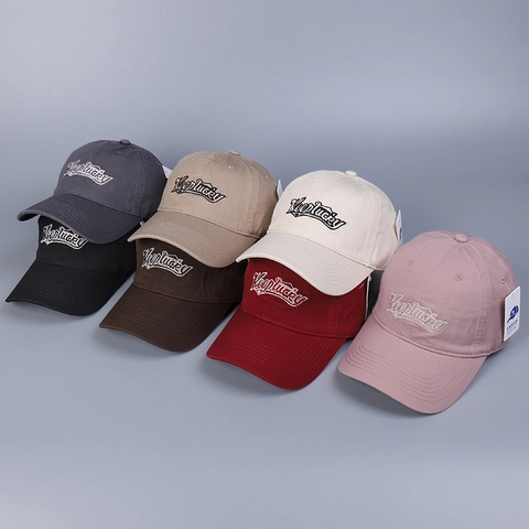 Cappello Da Baseball In Cotone Twill Ricamo Lettere Cappello Sole Regolabile Casual Retrò Sport Per Uomini Donne