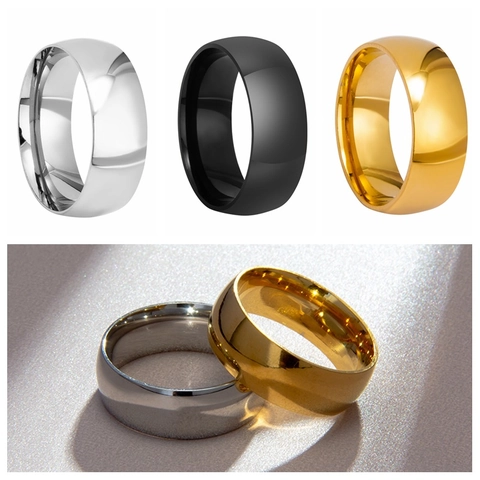 Klassischer Wölbung Ring 201 Edelstahl Hochglanzpoliert Minimalistischer Schmuck Für Männer Frauen Täglicher Gebrauch