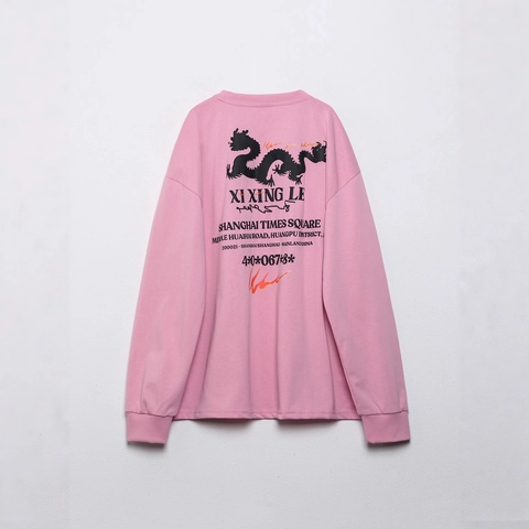 Women Long Sleeve T-Shirt Cotton Blend Round Neck Loose Graphic Print Streetwear Casual Pullover Tops
