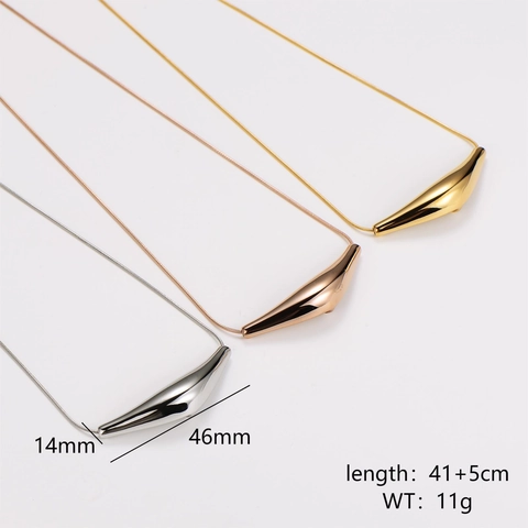 Collar Con Colgante De Arco Geométrico Minimalista Para Mujer De Acero Inoxidable Cadena De Serpiente Joyería