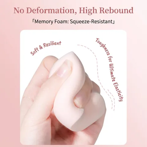 Hydrophilic Non-Latex Makeup Sponge Beauty Egg For Dry Wet Use Waterdrop Gourd Shape Foundation Applicator Soft Elastic Cosmetic Puff