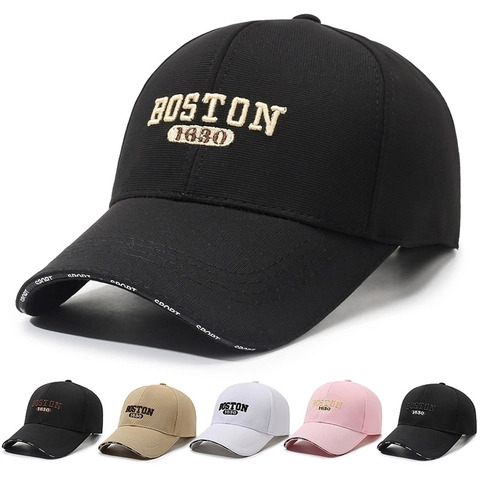 Cappellino Da Baseball Ricamo Boston 1630 In Poliere Regolabile Nastro Sportivo Protezione Solare Uomo Donna