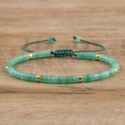 Handgemaakte Natuursteen Gevlochten Armband Voor Dames Heren Verstelbare Picasso Jaspis Aventurijn Lapis Etnische Boheemse Stijl Sieraden Cadeau